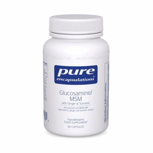 Glucozamina/MSM cu ghimbir și turmeric | 60 Capsule | Pure Encapsulations
