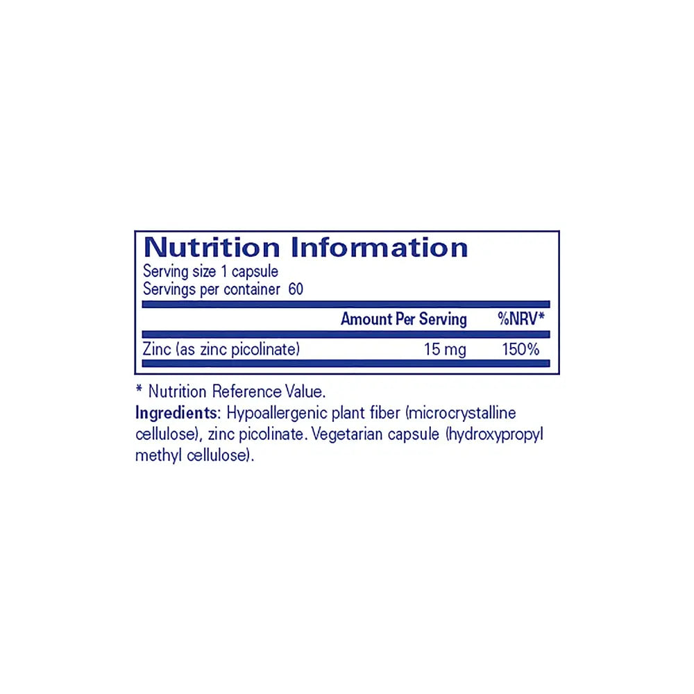 Zinc 15 - 60 Capsules | Pure Encapsulations