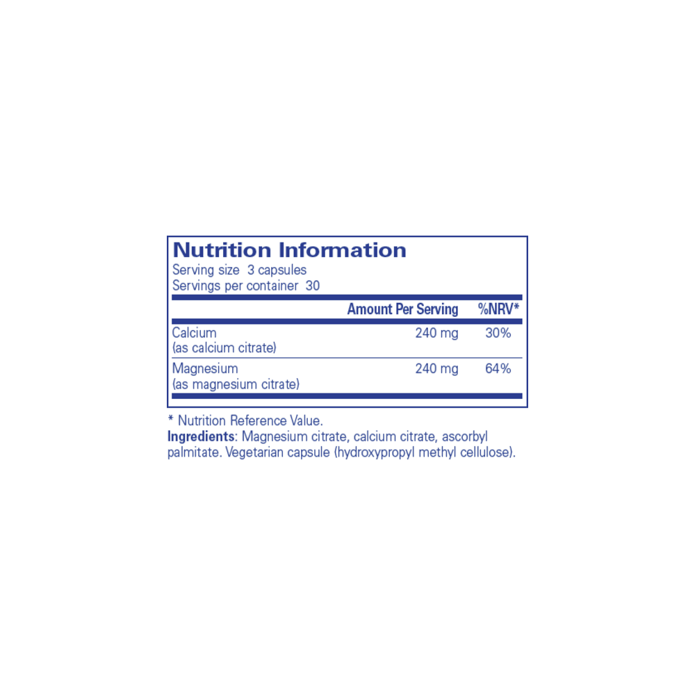 Calcium Magnesium (citrate) - 90 Capsules | Pure Encapsulations