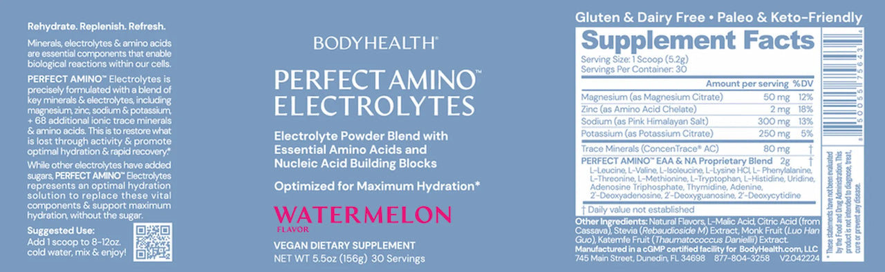 PerfectAmino Electrolytes, Watermelon 150g | BodyHealth