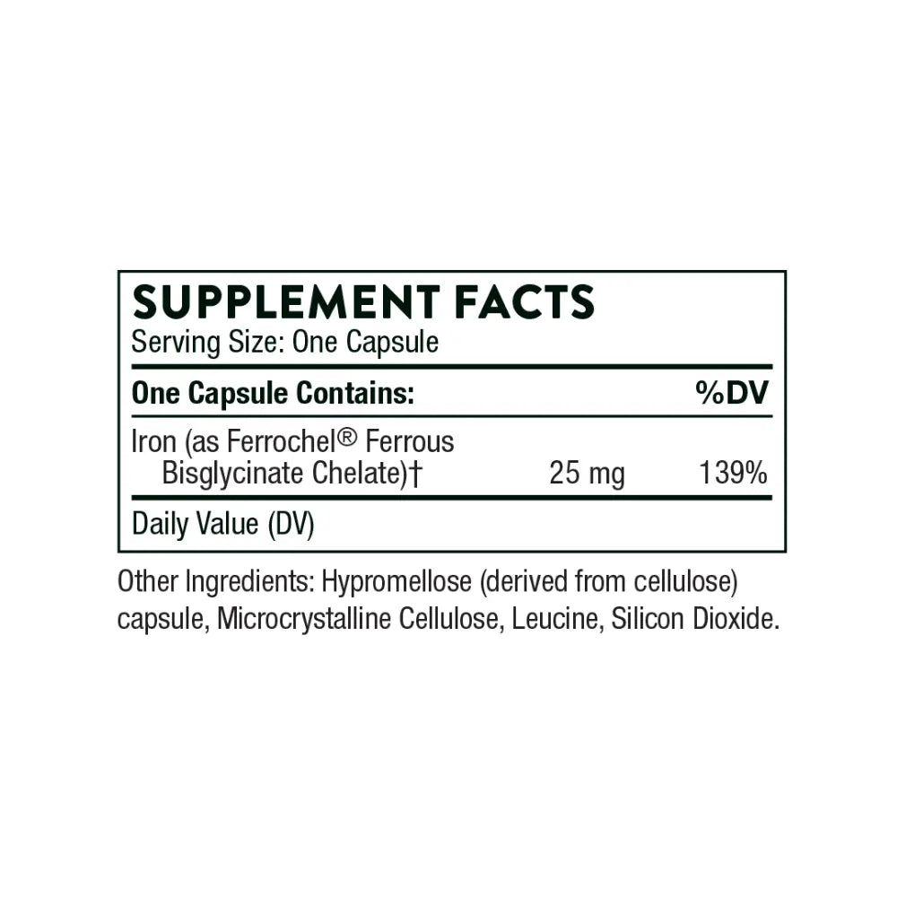 Iron Bisglycinate (NSF) - 60 Capsules | Thorne