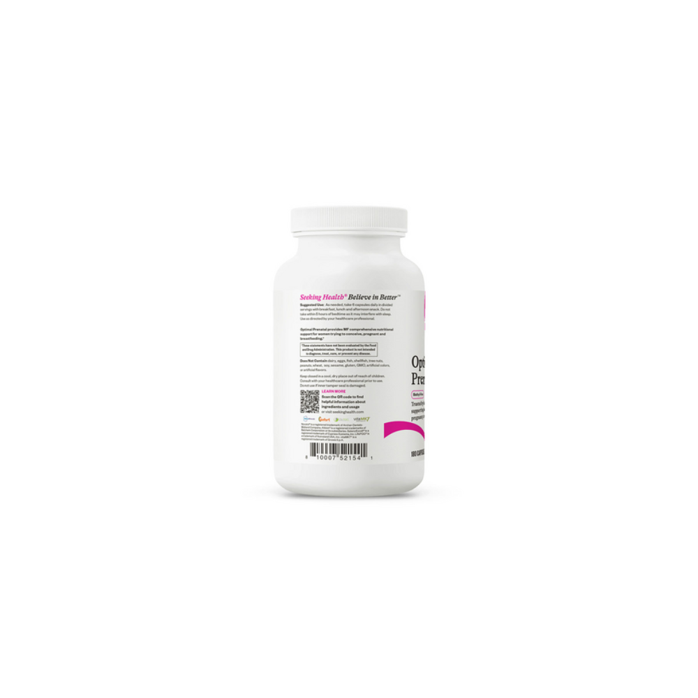 Optimal Prenatal MF (Methyl-Free) - 180 Capsules | Seeking Health