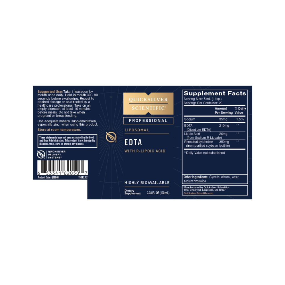 Liposomal EDTA with R-Lipoic Acid | Quicksilver Scientific