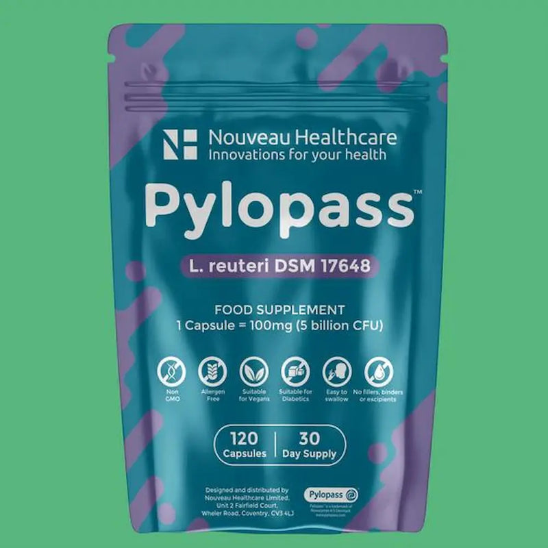 Pylopass (L. reuteri DSM 17648)  - 120 Capsules | Nouveau Health