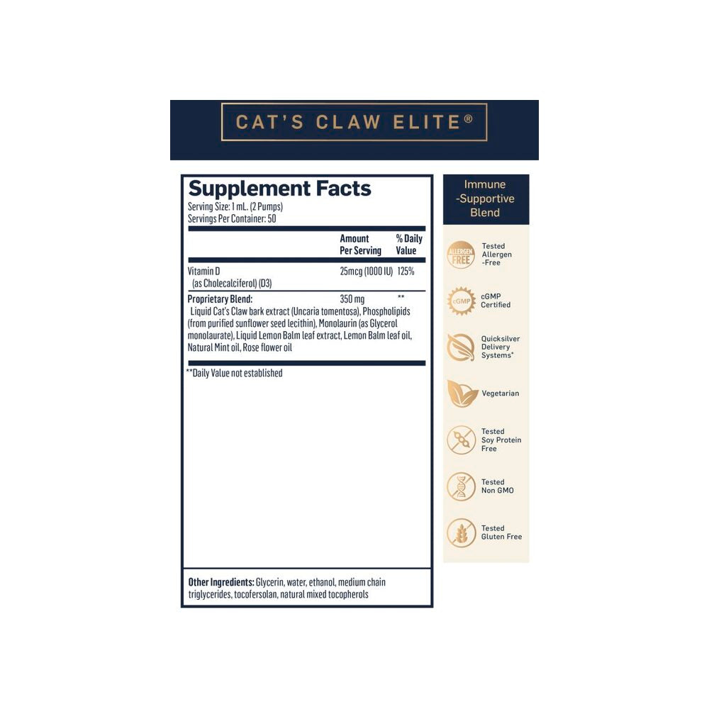 Cat's Claw Elite - 50ml | Quicksilver Scientific