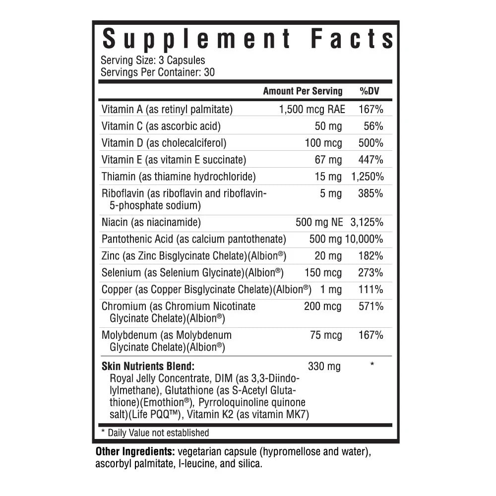 Skin Nutrients - 90 Capsules | Seeking Health