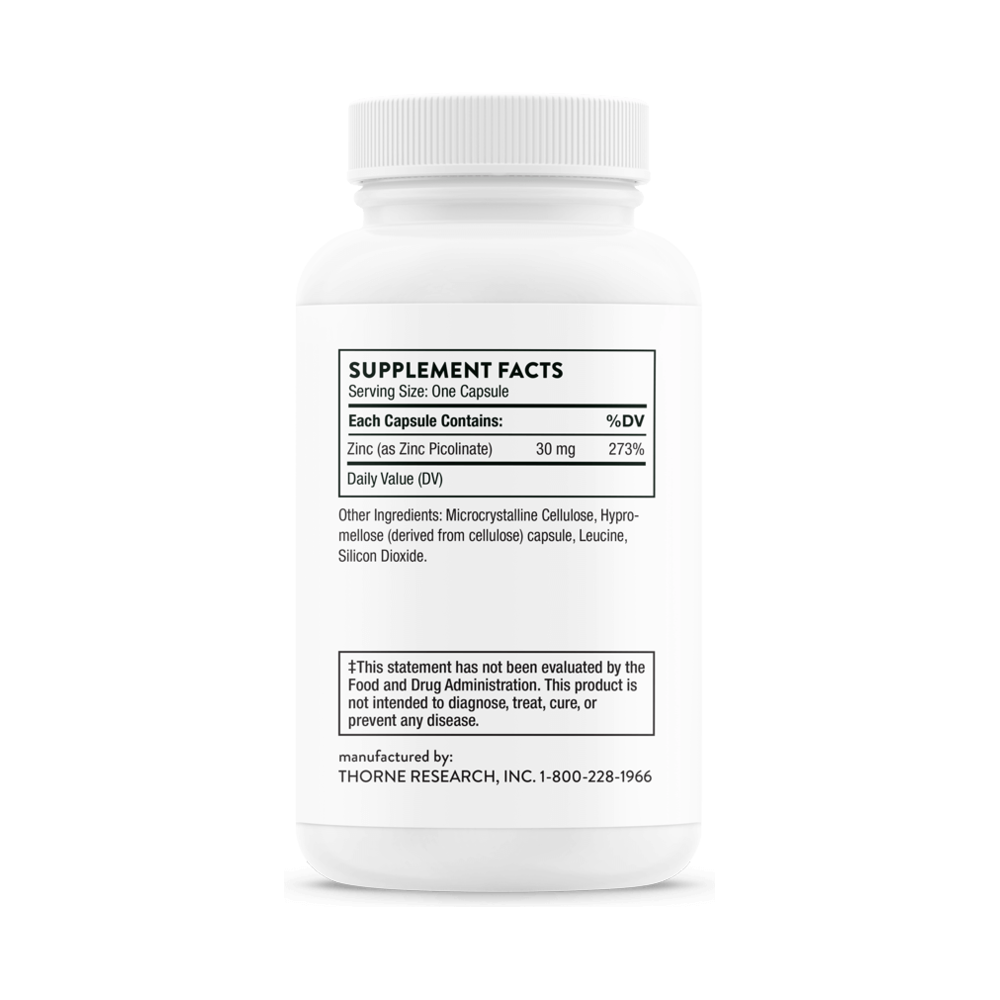 Zinc Picolinate 30mg - 60 Capsules | Thorne