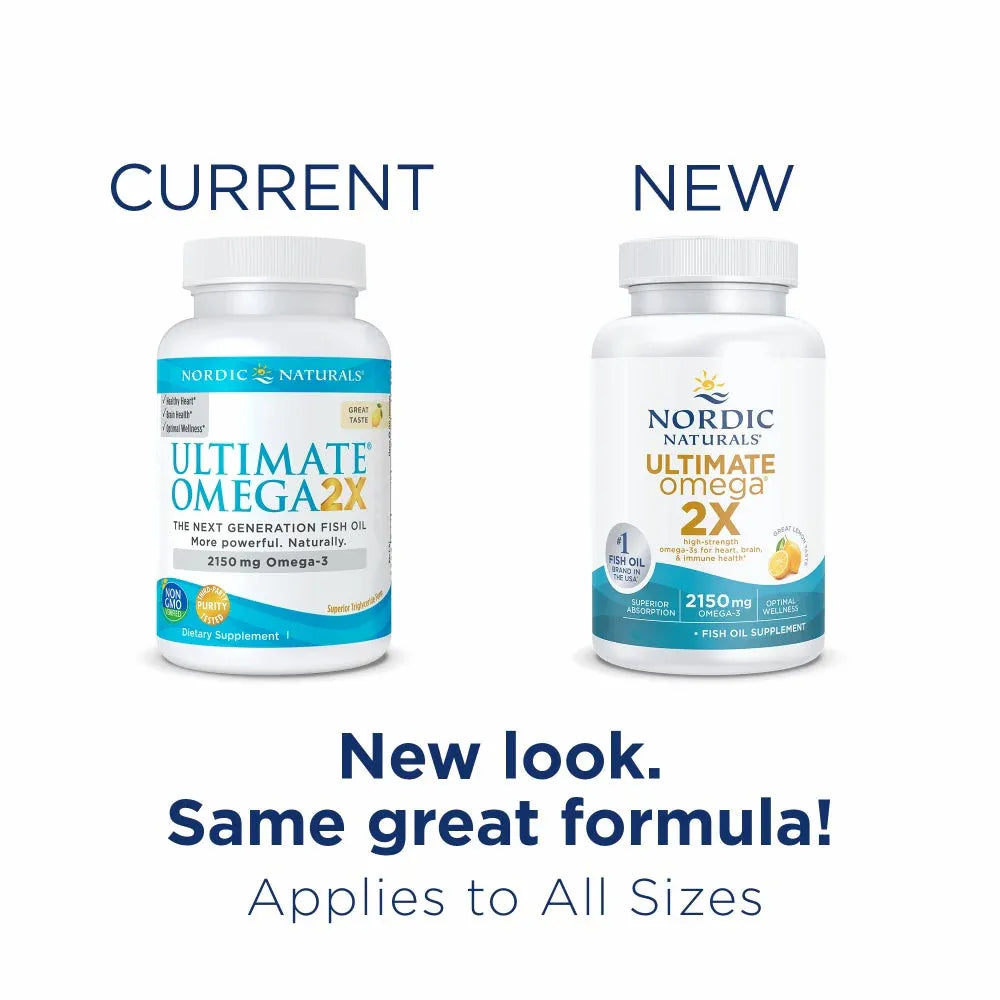 Ultimate Omega 2X 2150mg (Lemon Flavour) - 60 Softgels | Nordic Naturals