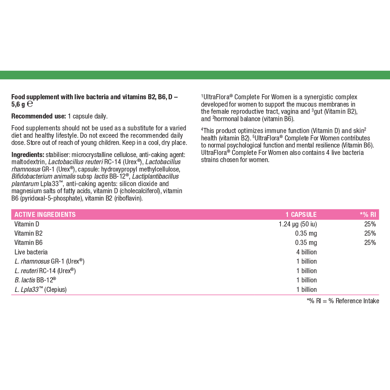 UltraFlora Complete for Women – 30 capsules | Metagenics