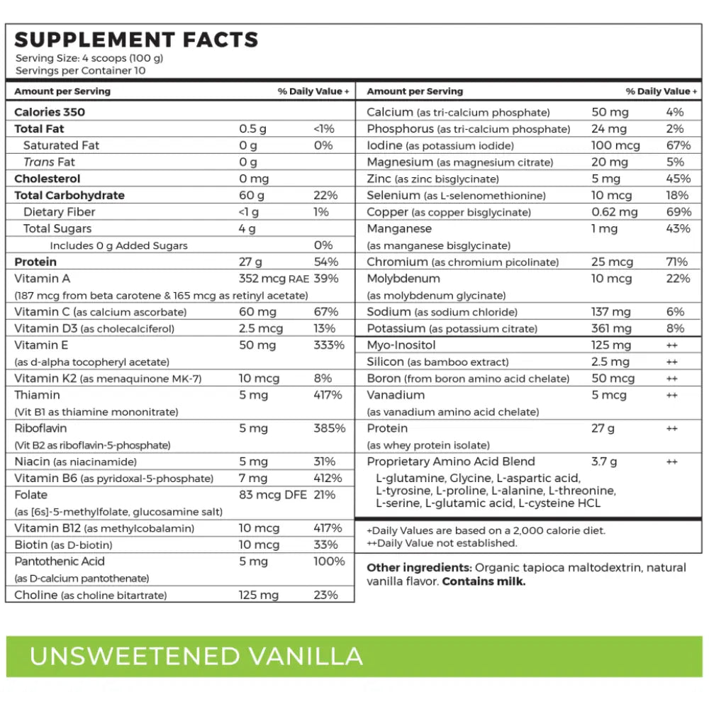 Absorb Element+ Vegan Unsweetened Vanilla Brûlée - 1kg | Imix Nutrition