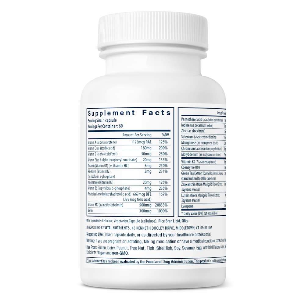 Once Daily Multivitamin - 60 Capsules | Vital Nutrients