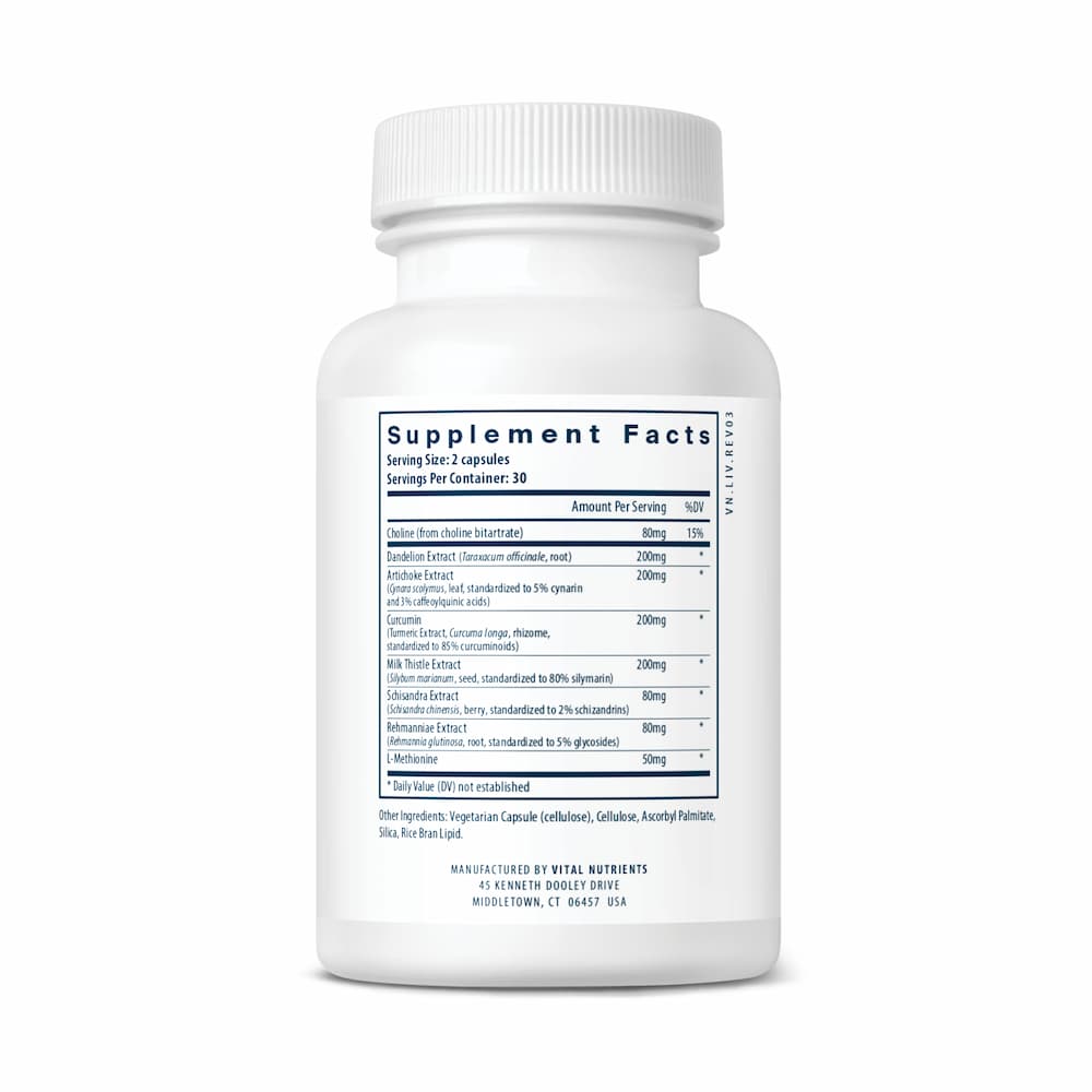 Liver Support - 60 Capsules | Vital Nutrients