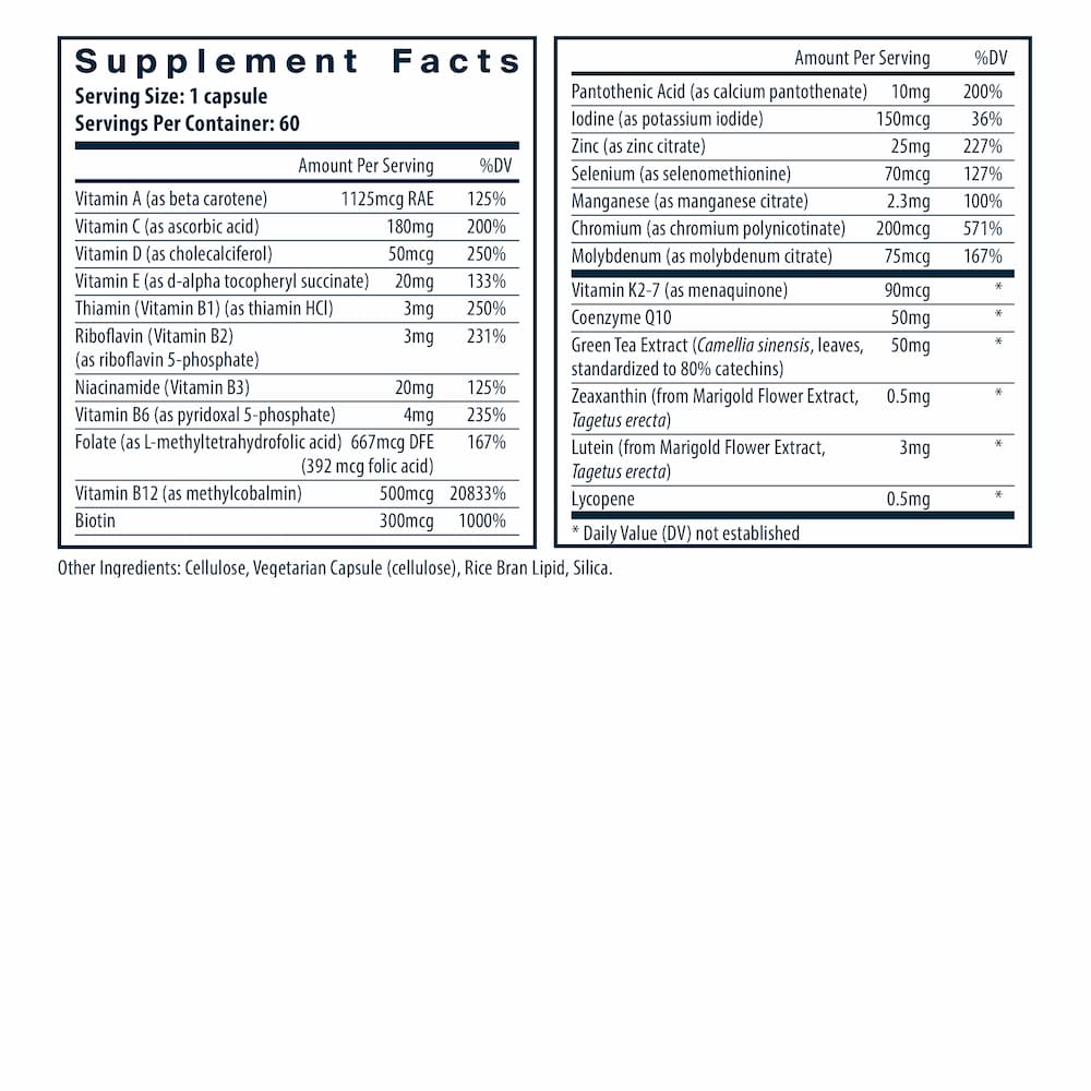 Once Daily Multivitamin - 60 Capsules | Vital Nutrients