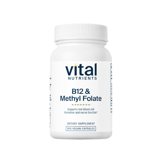 B-12/ Methyl Folat | 1,000 mcg/800mcg | 100 Capsule | Vital Nutrients