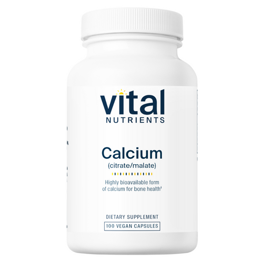 Calcium (Citrat og Malat) | 150mg | 100 Kapsler | Vital Nutrients