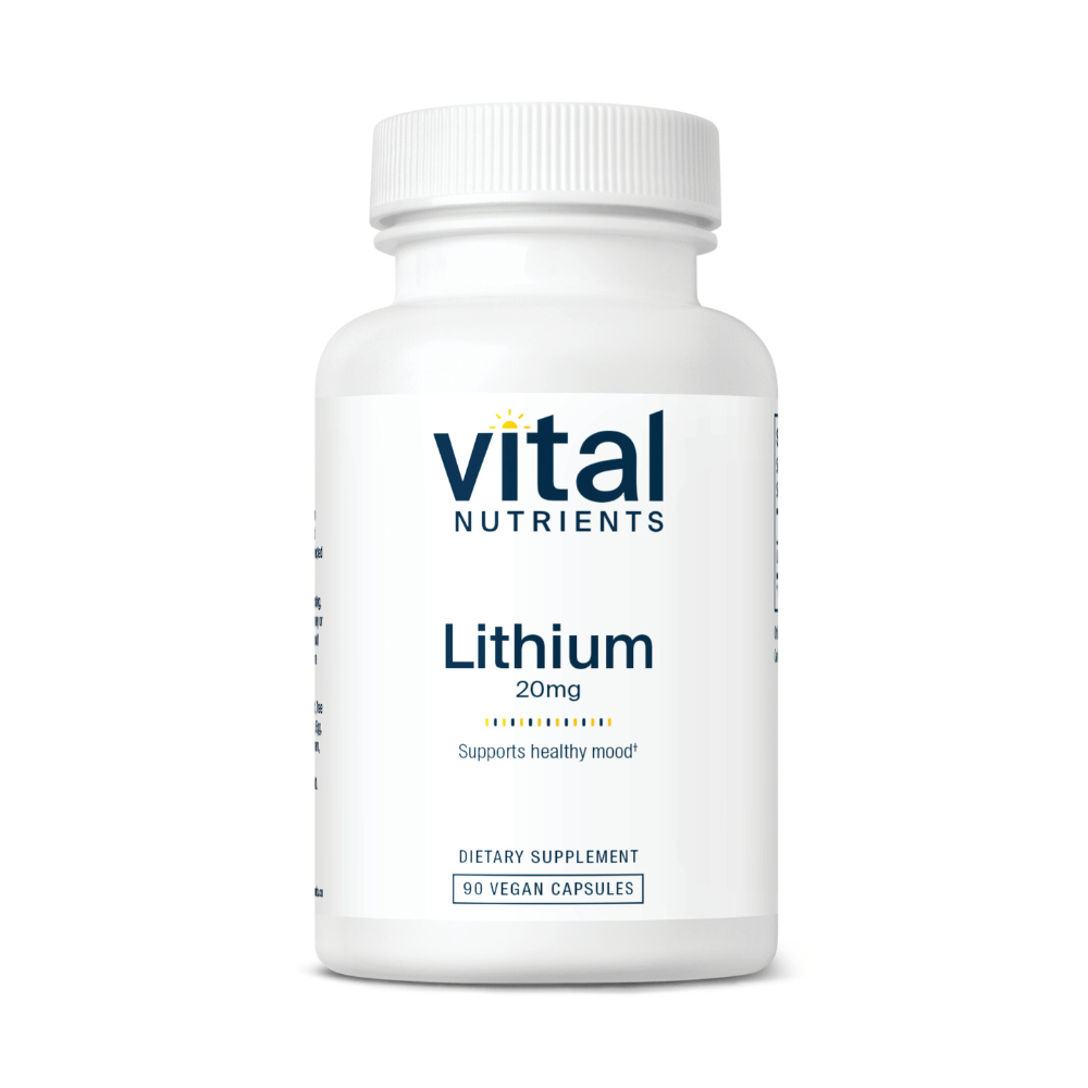 Lithium Orotate 20mg - 90 Capsules | Vital Nutrients
