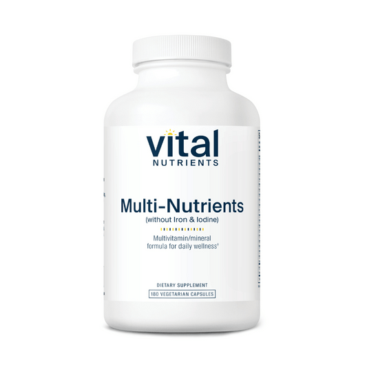 Multi-Nutrients (No Iron or Iodine) - 180 Capsules | Vital Nutrients