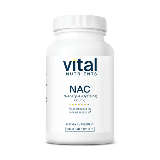 N-Acetyl-L-Cystein (NAC) | 600mg | 100 Kapsler | Vital Nutrients