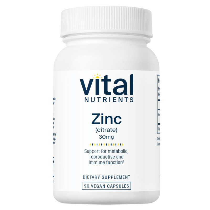 Zink Citraat 30mg - 90 Capsules | Vital Nutrients