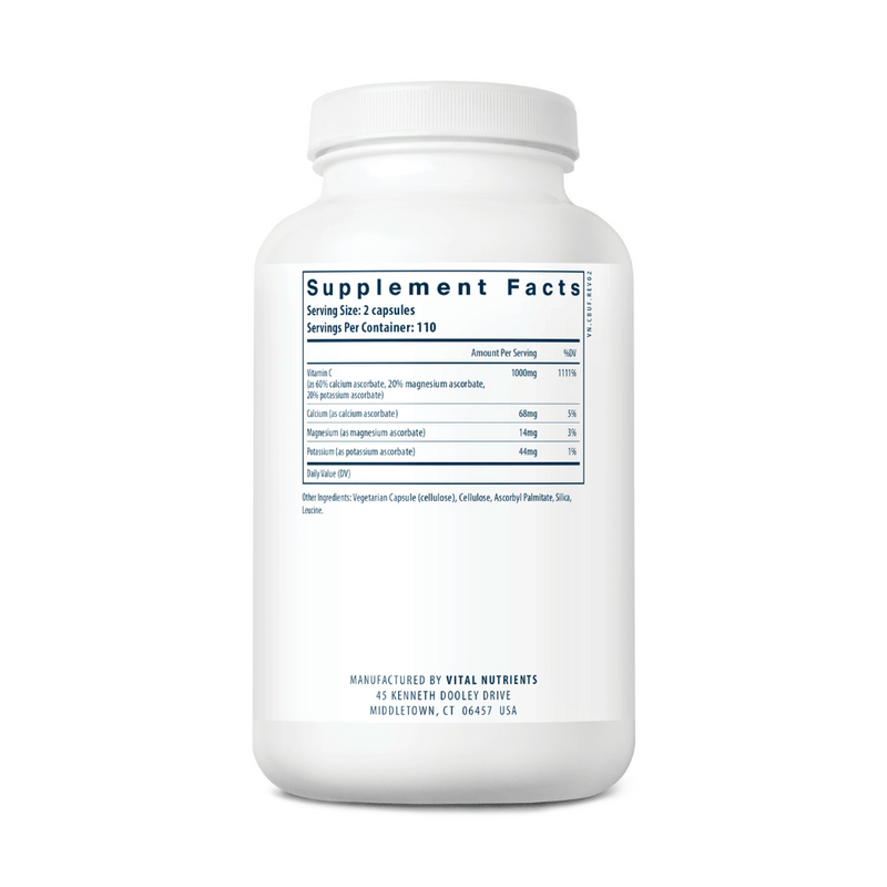 Gepuffertes C - 500mg - 220 Kapseln | Vital Nutrients