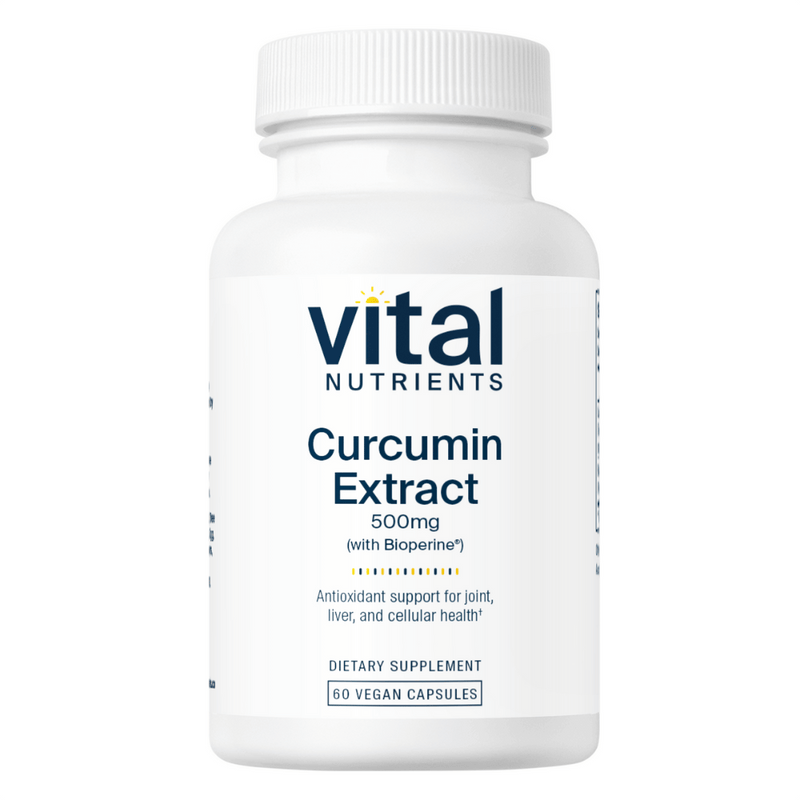 Curcumin Extract with Bioperine 500mg - 60 Capsules | Vital Nutrients