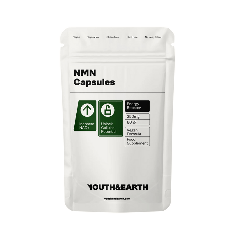 NMN (Forsinket Frigørelse) | 250mg | 60 Kapsler | Youth and Earth