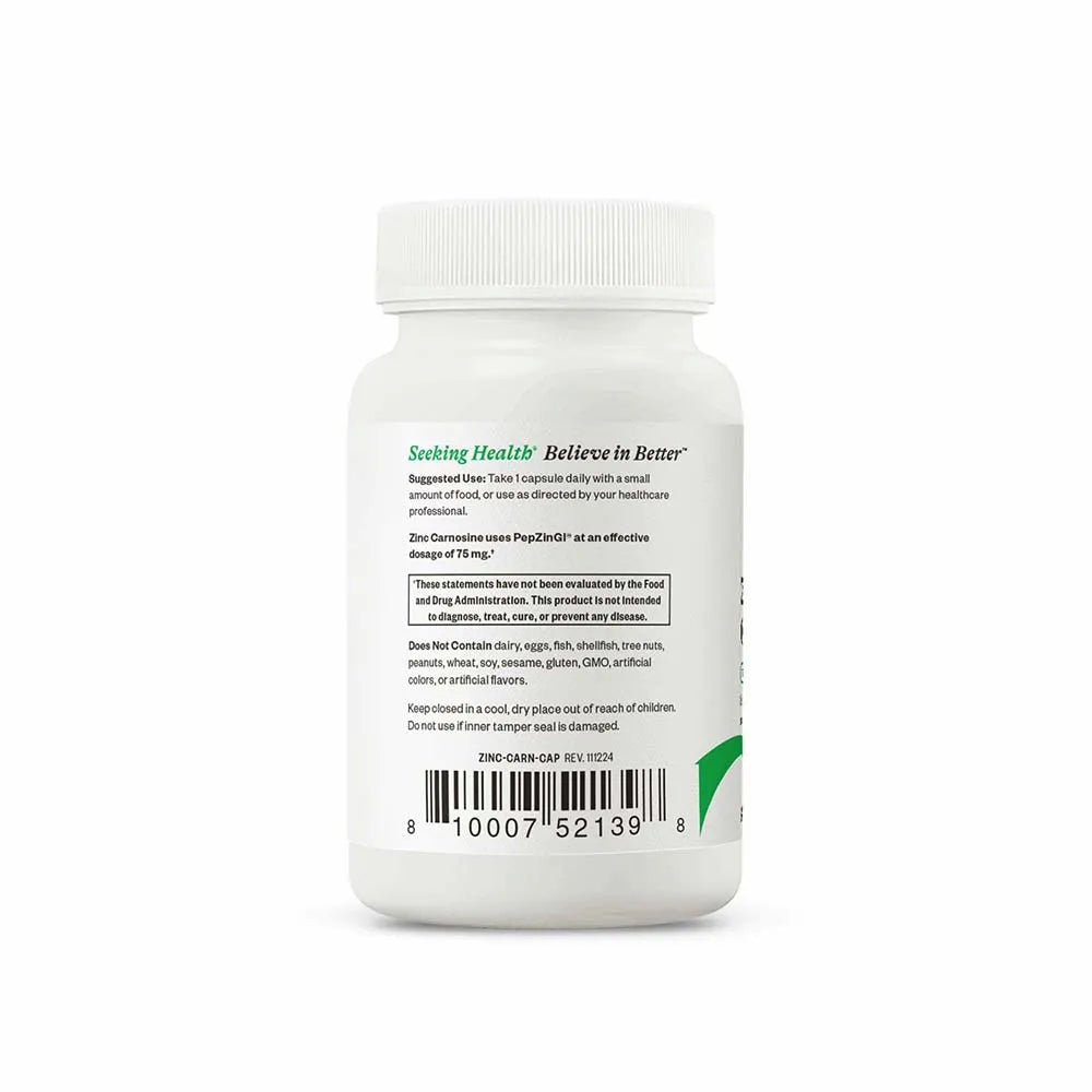 Zinc Carnosine - 60 Capsules | Seeking Health