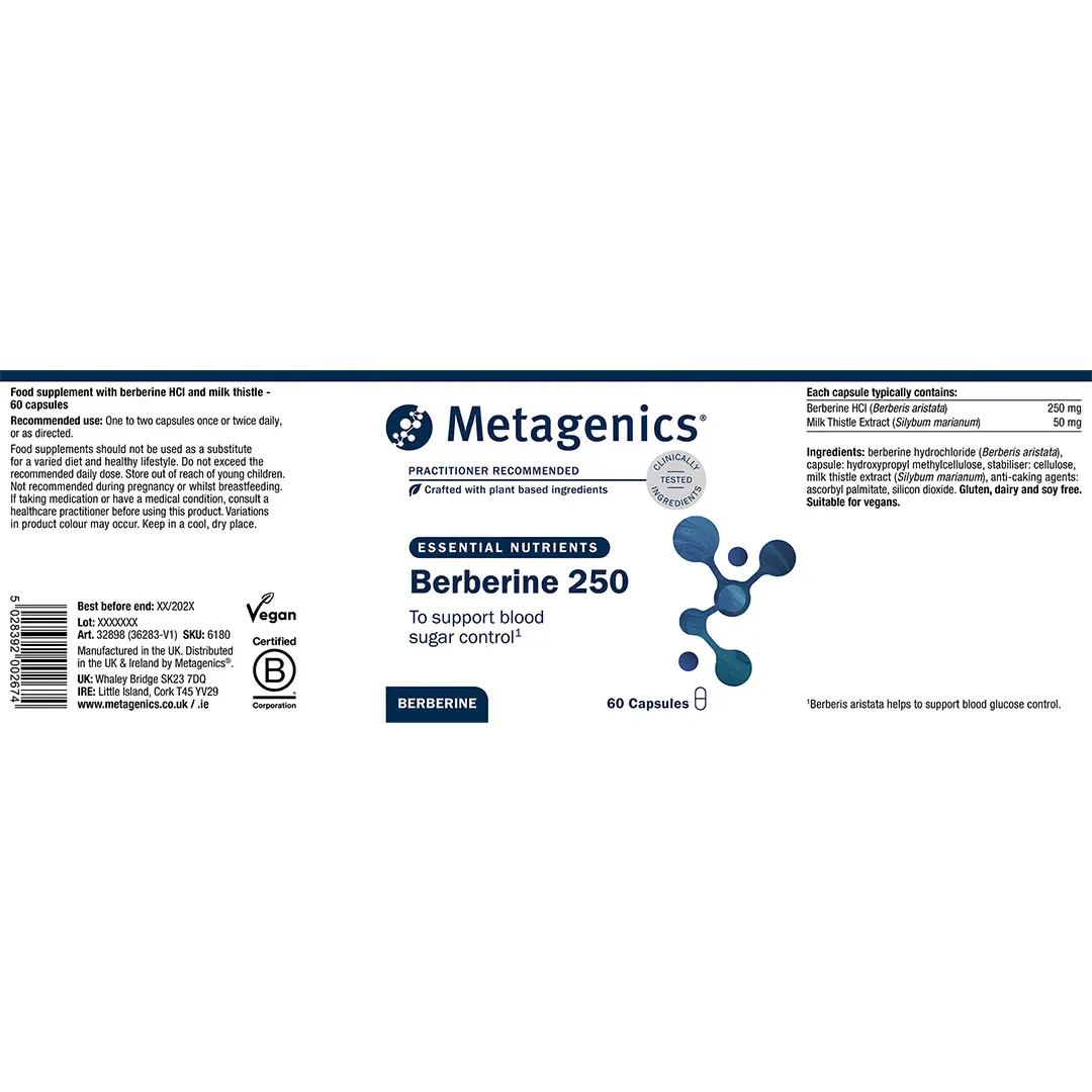 Berberin 250 - 60 Kapsler | Metagenics