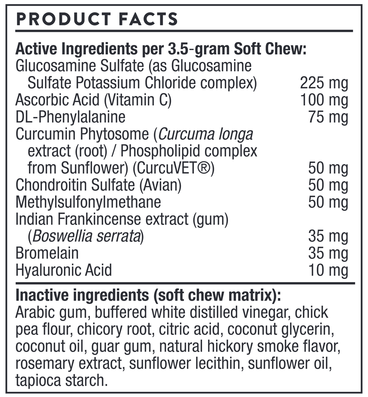 Fórmula de apoyo articular - 120 tabletas masticables | Thorne Vet