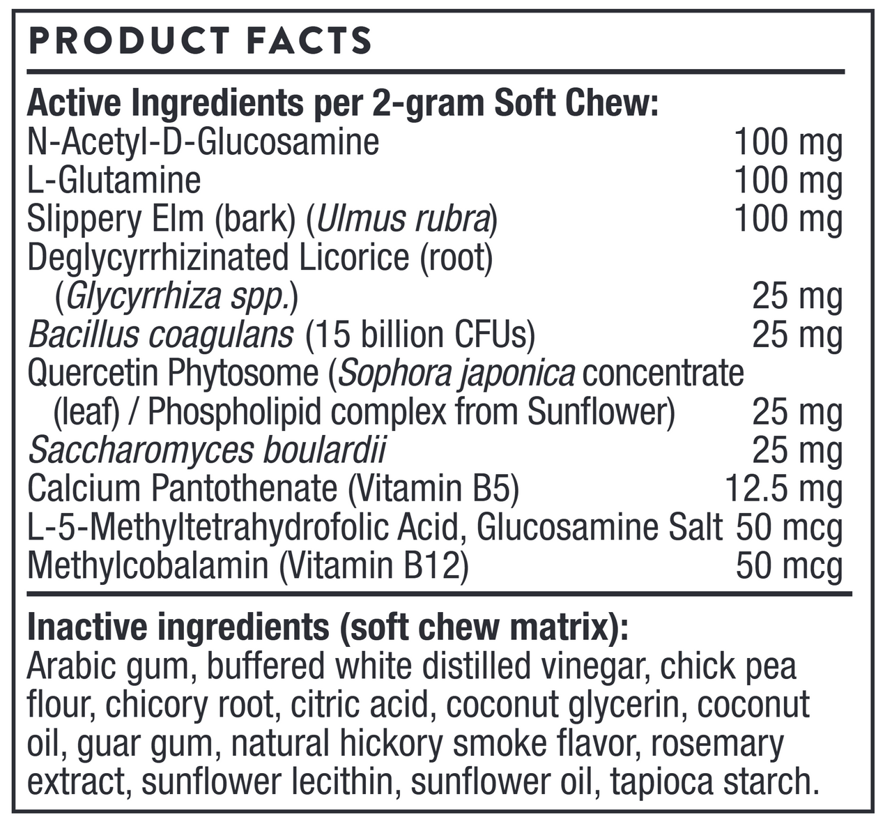 Fórmula Salud Intestinal - 180 Comprimidos Masticables | Thorne Vet