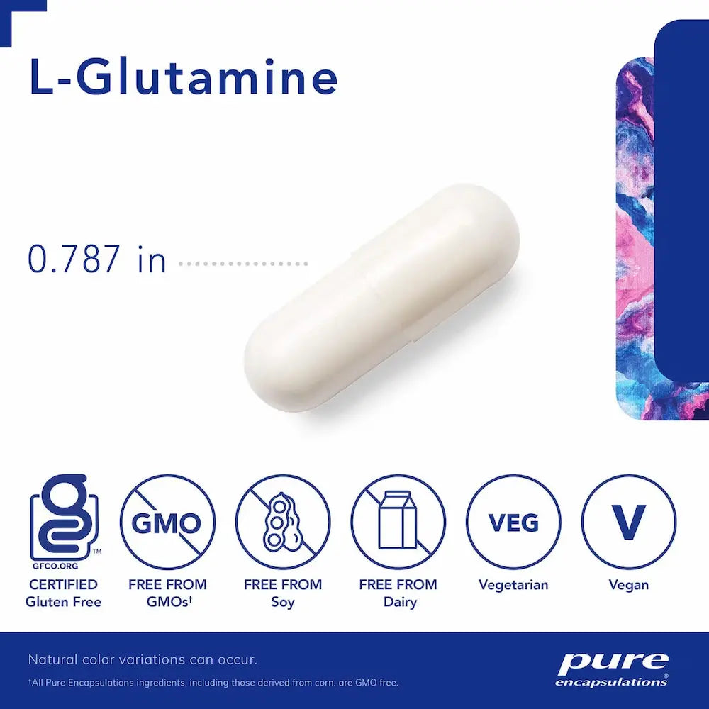 L-Glutamine 500mg - 90 Capsules | Pure Encapsulations