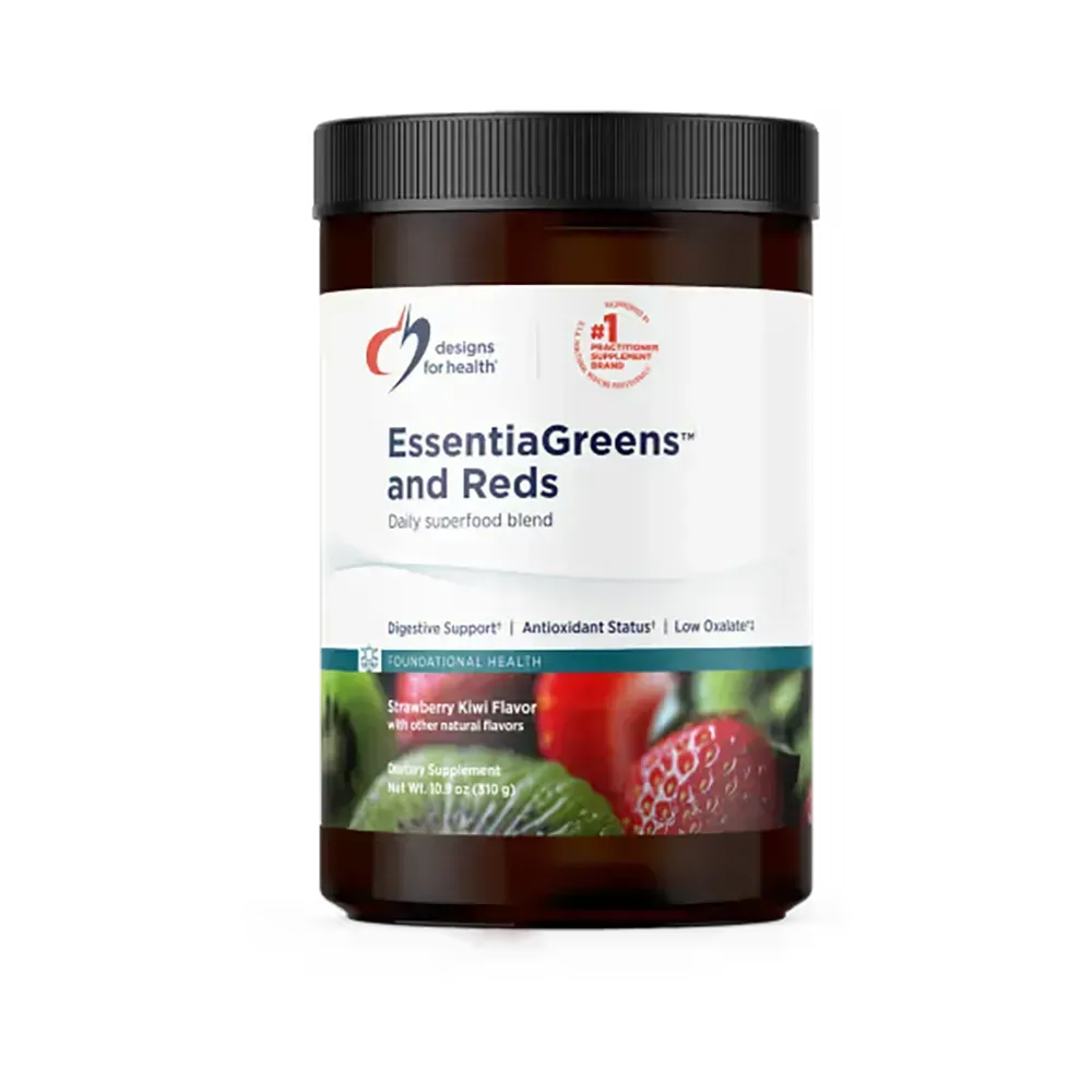 EssentiaGreens™ y Reds Fresa Kiwi - (310g) en polvo | Designs For Health