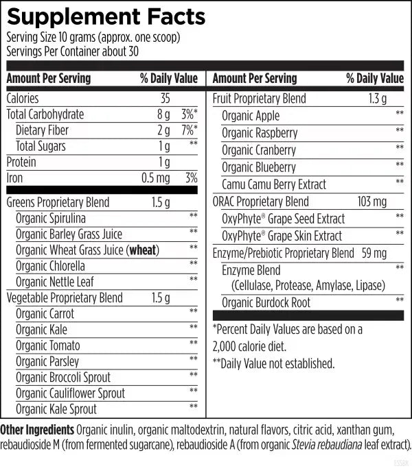EssentiaGreens™ y Reds Fresa Kiwi - (310g) en polvo | Designs For Health