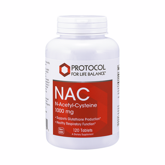 N-Acetyl-L-Cysteine (NAC) 1000mg - 120 Tablets | Protocol for Life Balance