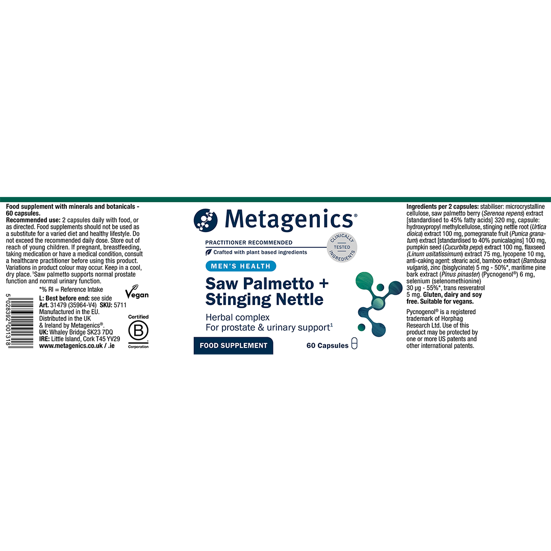 Saw Palmetto + Stinging Nettle Complex - 60 Capsules | Metagenics