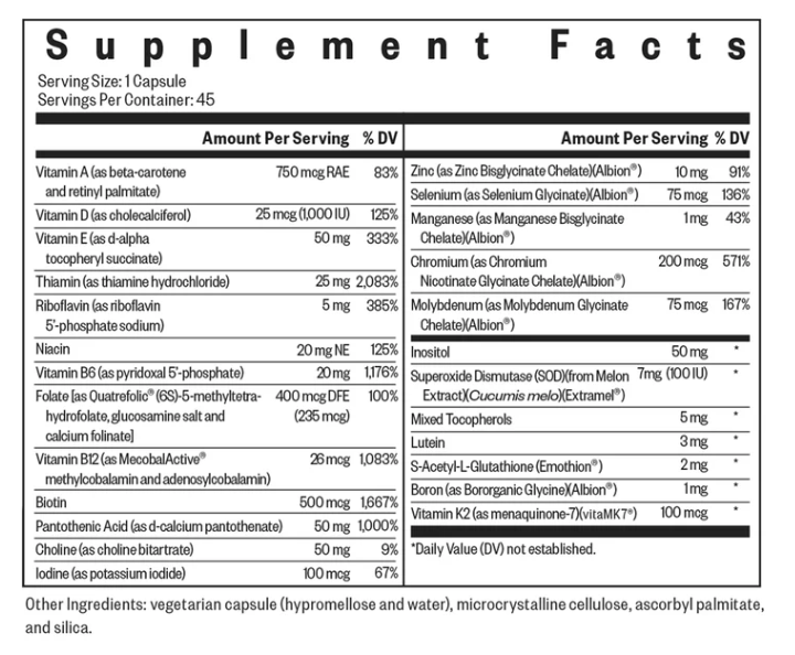 Multivitamina One | 45 Capsule | Seeking Health